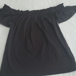 Off the shoulder black top